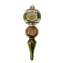 Boule de Noël Vert Couleur argent Ø 6x17 cm