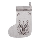 Dekoration Weihnachtsstrumpf Beige Braun 30x1x40 cm