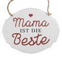 Text Board White Red 18x1x15 cm