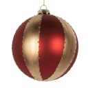 Weihnachtskugel Goldfarbig Rot Ø 6x6 cm
