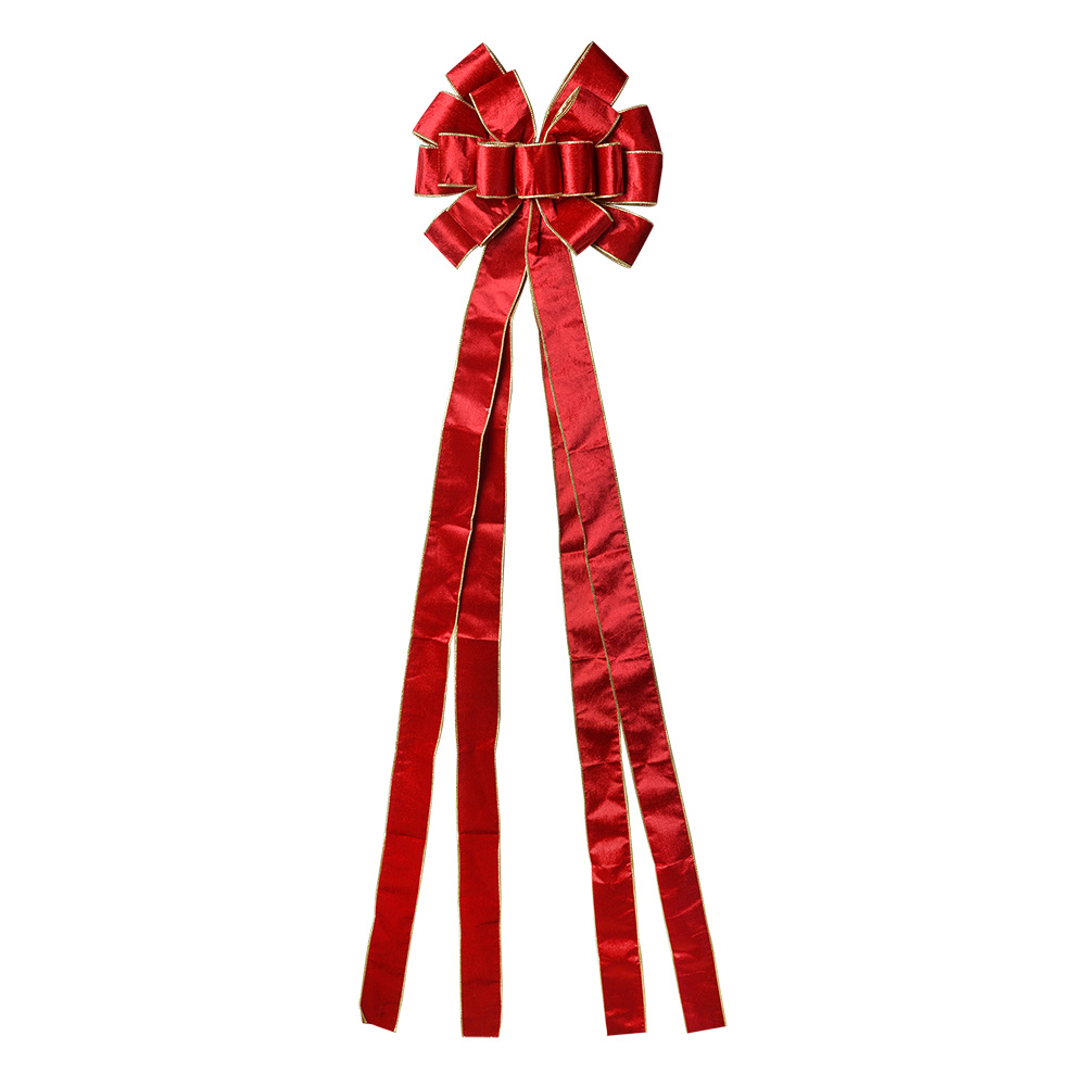 Dekorative Schleife Rot Goldfarbig 33x135 cm