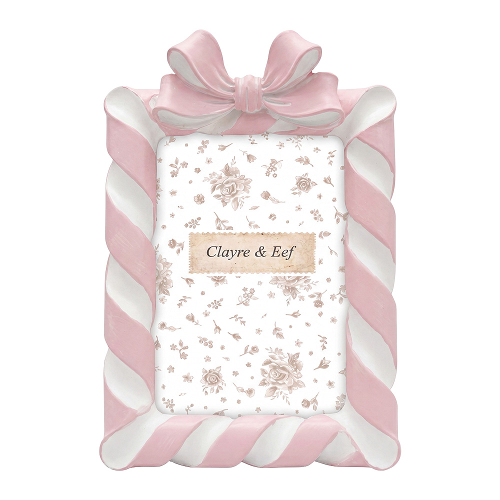 Picture Frame Pink White 14x4x21 cm / 10x15 cm