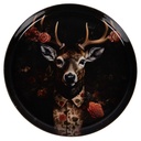 Coaster for Glasses Black Brown Ø 11x1 cm