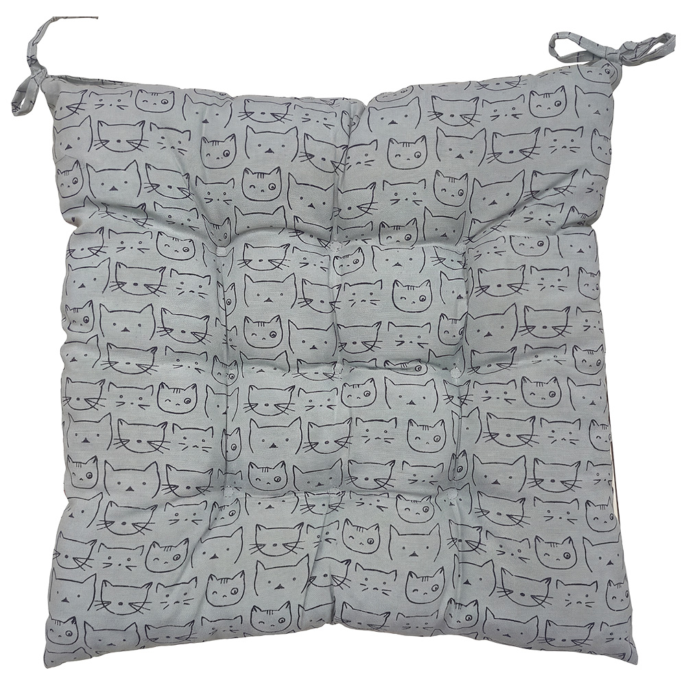 Cuscino per seduta Grigio 40x40x4 cm