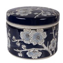 Jewellery Box Blue White Ø 12x10 cm
