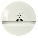 Assiette à dîner Blanc, Noir Ø 26x2 cm
