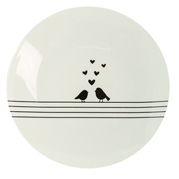 [LBSFP] Piatto da cena Bianco, Nero Ø 26x2 cm