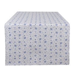 [BRB64] Tischläufer Beige, Blau 50x140 cm