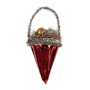 Boule de Noël Rouge Couleur argent Ø 7x10 cm