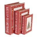 Boîte de rangement Rouge Blanc (3) 27x22x7 / 22x17x6 / 17x12x4 cm
