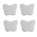 Poignée de porte set de 4 Blanc Ø 4x3/6 cm
