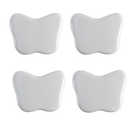 [65300] Poignée de porte set de 4 Blanc Ø 4x3/6 cm