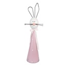 Statua Decorativa Coniglio Rosa Bianco 18x14x60 cm