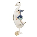 Statua Decorativa Oca Bianco 15x13x36 cm