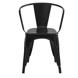 [50896] Esszimmer Stühle Schwarz 52x58x79 cm