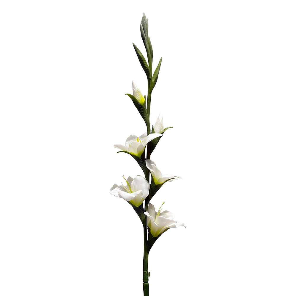 Branche décorative avec fleurs Blanc Vert 92 cm