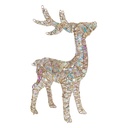 Décoration de Noël Renne avec LED Couleur or 34x13x53 cm / 3xAA