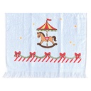Guest Towel White Brown Red 40x66 cm