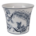 Blumentopf für Innen Weiß Blau Ø 16x13 cm