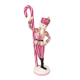 [6PR3901] Weihnachtsdeko Rosa, Weiß 9x6x23 cm
