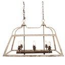 Suspension Blanc, Marron 87x35x60 cm E14/max 6x25W