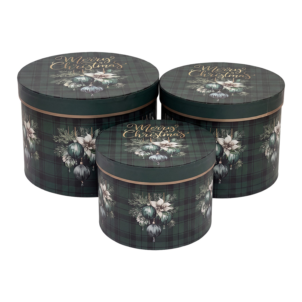 Set cappelliera da 3 Verde Ø 25x17 / Ø 23x16 / Ø 21x14 cm
