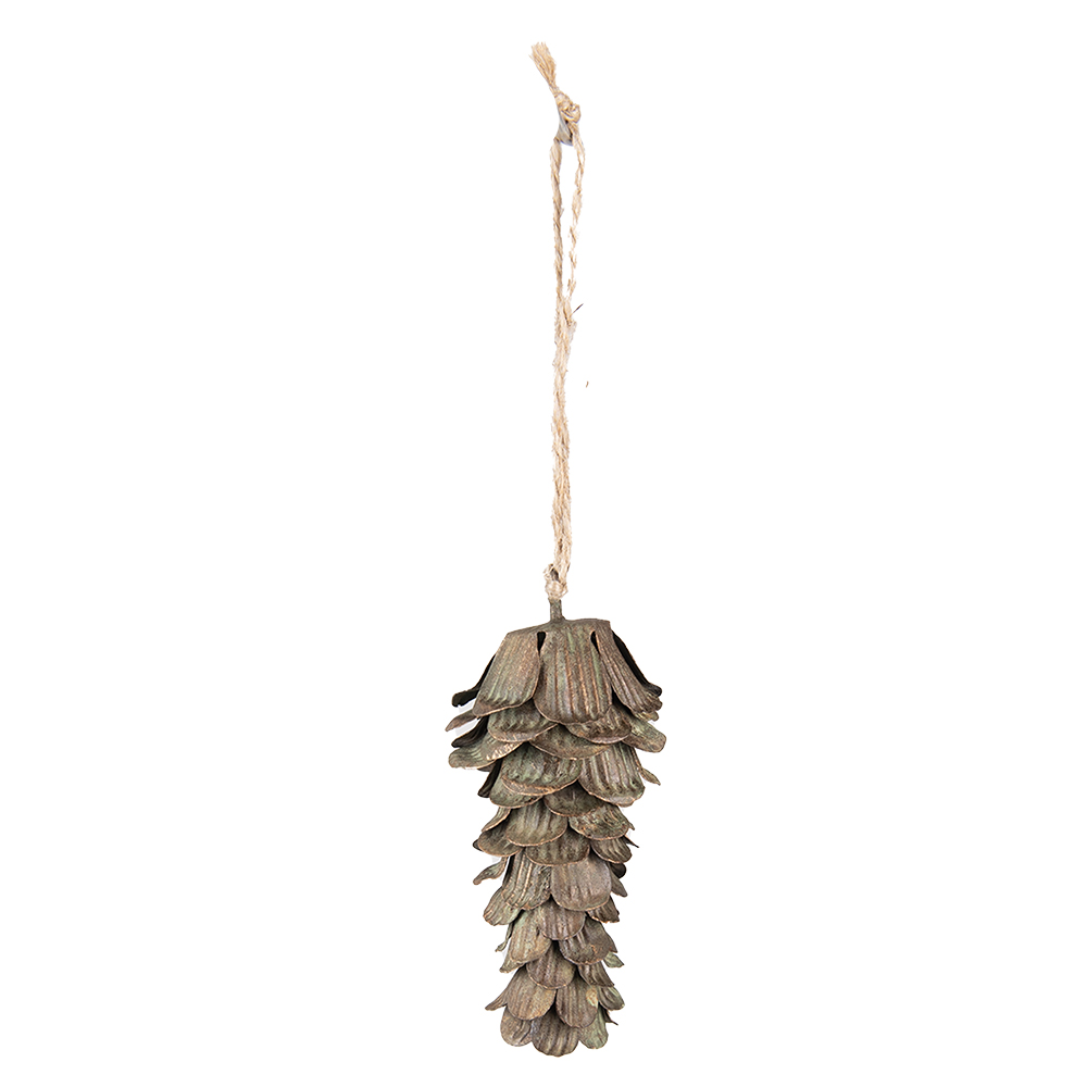 Decoratie hanger dennenappel 5x5x12 cm