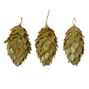 Weihnachtsdeko Blume (set 3) Goldfarbig Ø 7x13 cm