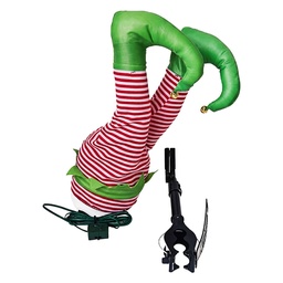 [66895] Dekoration Weihnachtselfenbeine Rot Grün 35 cm