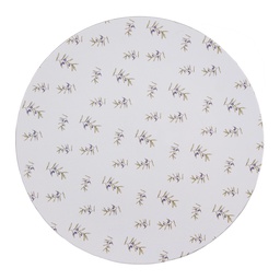 [OLF85] Presentation Plate White Green Ø 33x1 cm