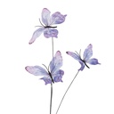 Decorazione Ramo con farfalle Viola Rosa 10x10x65 cm