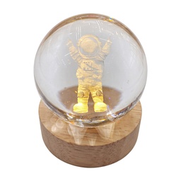 [66964] Boule de Verre avec Lumière LED Marron Ø 6 cm