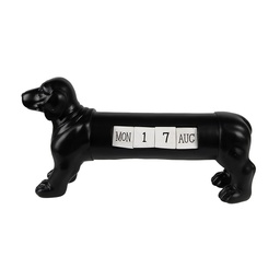 [6PR3862] Calendario Cane Nero 31x8x15 cm