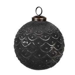 [6GL4687] Boule de Noël Noir Ø 10x10 cm