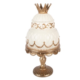 [6PR6256] Decorazione la torta Bianco Color oro Ø 19x38 cm