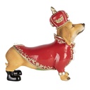 Deko Hund Braun Rot 22x10x19 cm