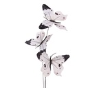 Decorazione Ramo con farfalle Bianco Nero 10x10x65 cm
