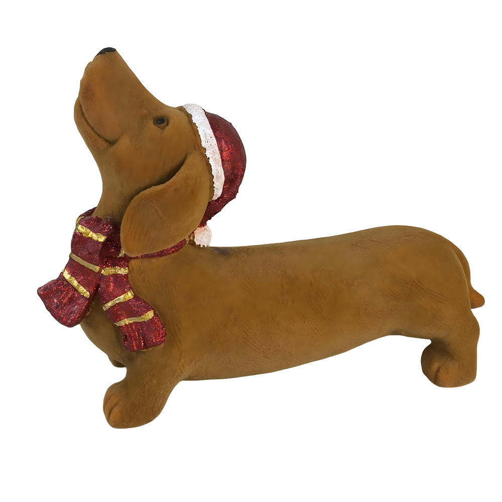 Decoration Dog Brown Red 37x11x27 cm