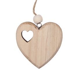[66587] Pendentif décoratif Cur Marron Beige 10x2x10 cm