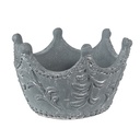 Blumentopf Krone Grau 18x17x12 cm