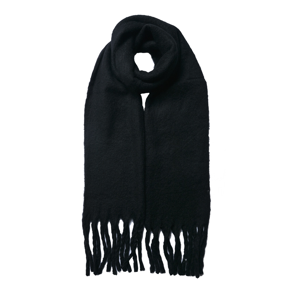 Scarf Women Black 38x200 cm