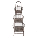 Rack with Baskets Brown 43x43x116 cm