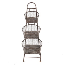 [5Y1359] Rack with Baskets Brown 43x43x116 cm