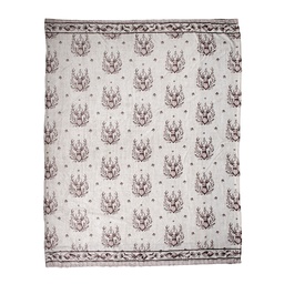 [GTW60-1] Plaid Pile Beige Marrone 130x180 cm