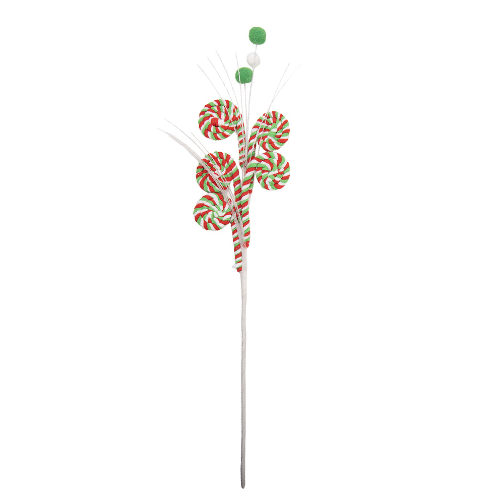 Décoration de Noël Sucette Vert Rouge14x6x64 cm