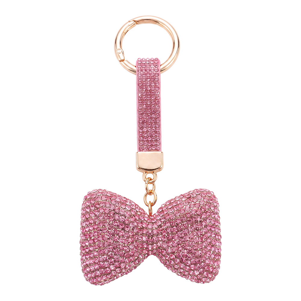 Porte-clés Rose Couleur or