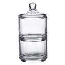 Storage Jar with Lid Transparent Ø 10x21 cm