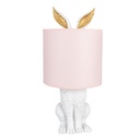 Lampada da Tavolo Coniglio Bianco Rosa Ø 20x43 cm E27/max 1x60W