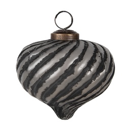 [6GL4681] Boule de Noël Noir Ø 10x9 cm
