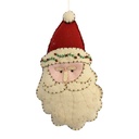 Dekoration Anhänger Weihnachtsmann Filz Weiß Rot 11x2x21 cm